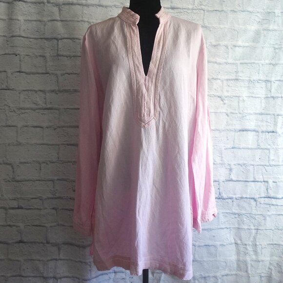 Anemone Linen blend Tunic in pale pink - Picture 1 of 10